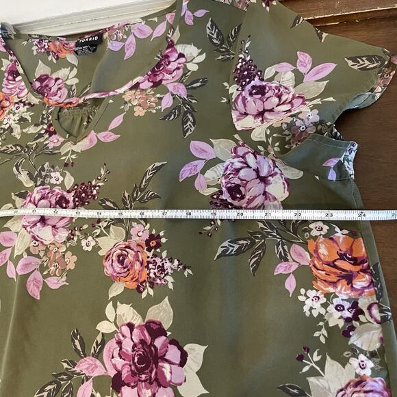 Torrid Top Women's Floral Print 1X (14/16) Top Blouse Cottage Core Boho Work - Picture 9 of 11